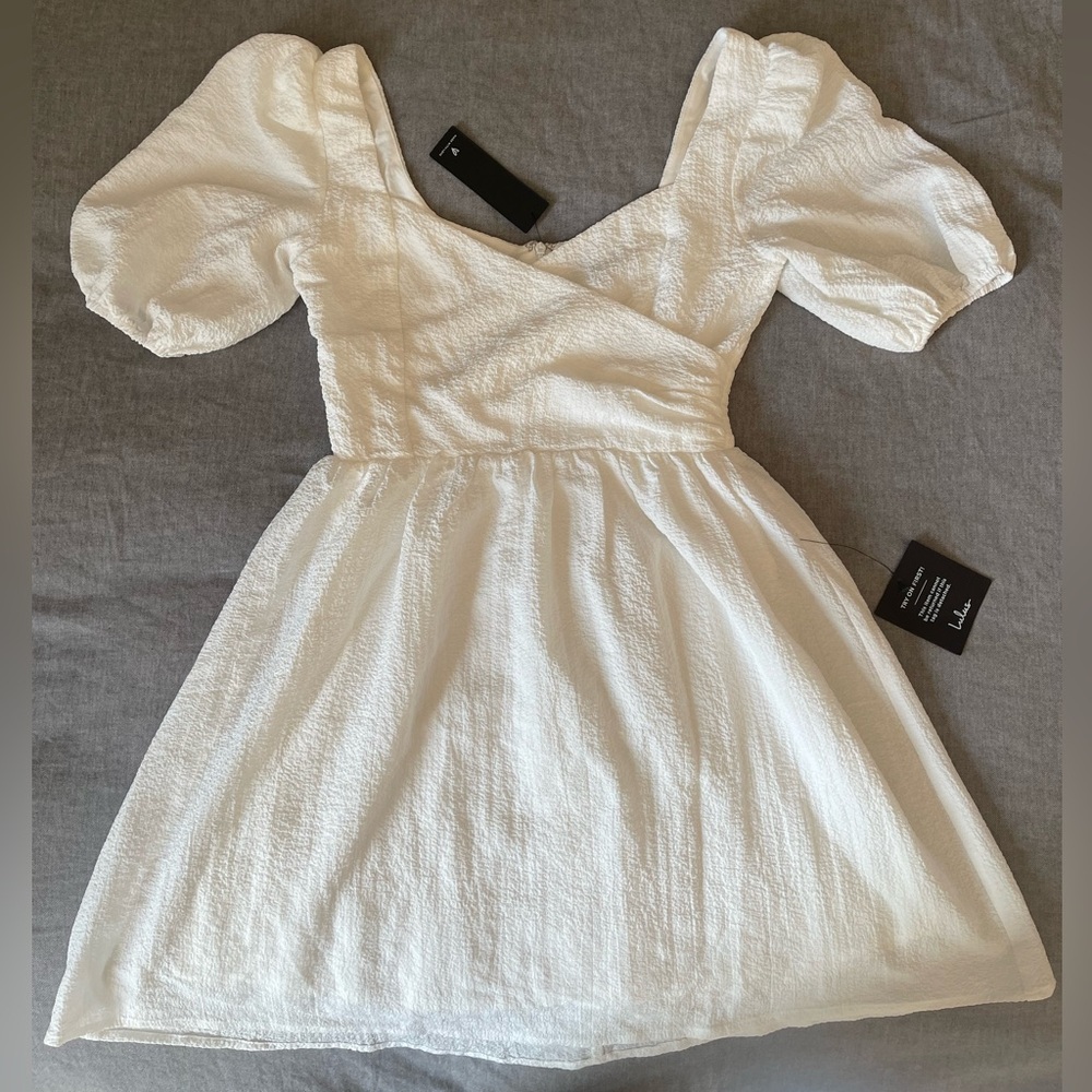Lulus Puff Sleeve Mini Dress NWT XS
